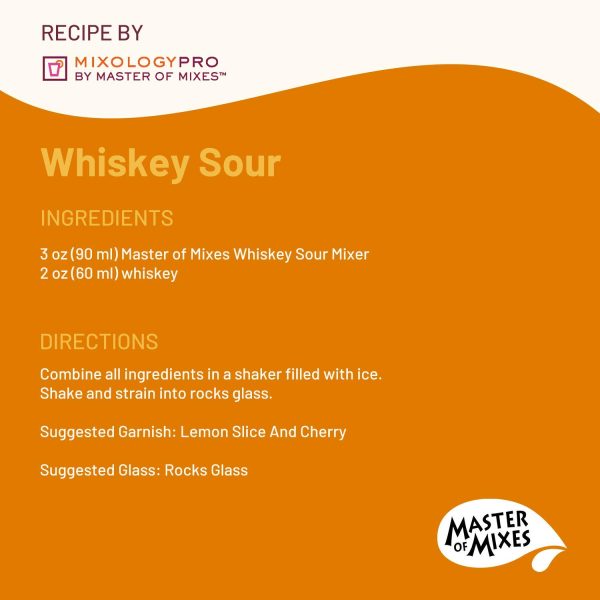 Master of Mixes Whiskey Sour Cocktail Mixer 33.8 Fl Oz-4