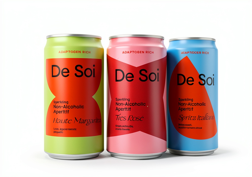 De Soi pre-mixed drinks bottle displayed on a kitchen counter