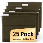 SUNEE Letter Size Hanging Folders Green 25 Pack-0
