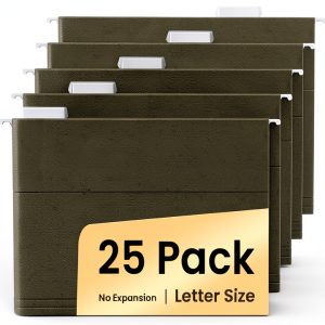 SUNEE Letter Size Hanging Folders Green 25 Pack-0