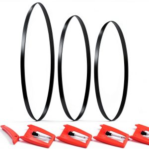 Frienda Turntable Belt Replacement Set 5pcs Black Rubber Drive Belts-0