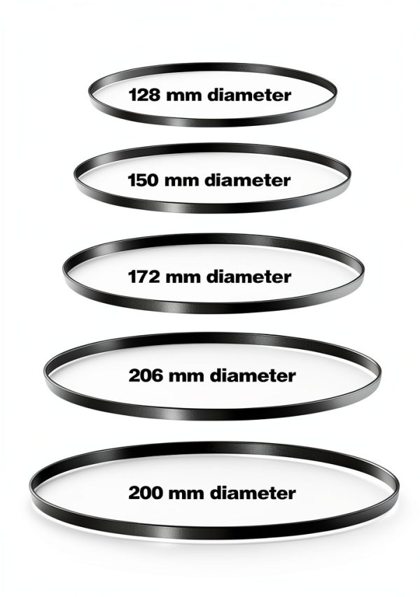 Frienda Turntable Belt Replacement Set 5pcs Black Rubber Drive Belts-1