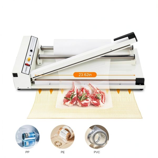 SongChaza Aluminum Heat Sealer and Shrink Wrap Machine 1500W Off White-4