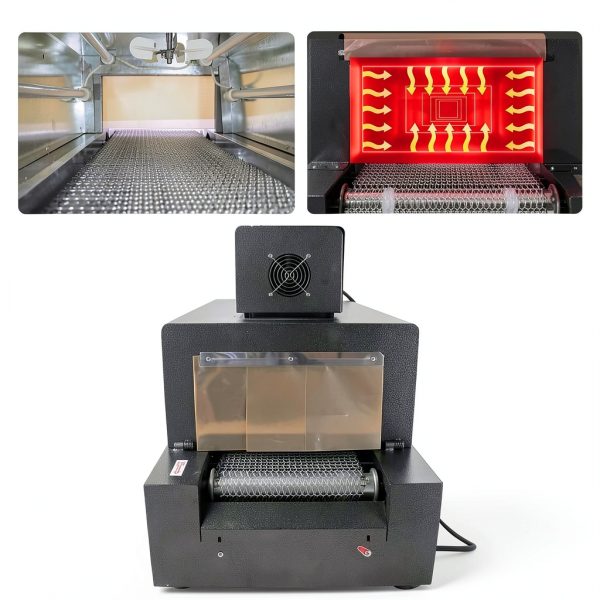 Thermal Shrink Wrap Machine Heat Tunnel Packaging for POF PVC 12X6inch Shrink Size 220V Mesh Type-4