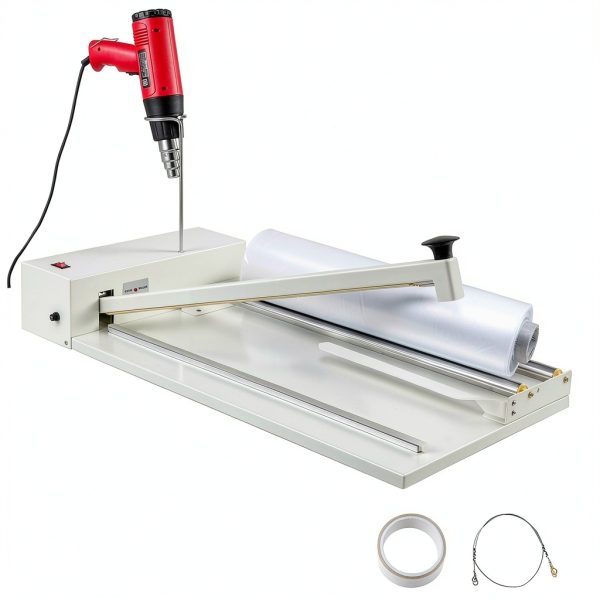 Happybuy 24" I-Bar Shrink Wrap Machine, 800W Sealer with Heat Gun, Compatible with PVC & POF Films, Iron Construction-0