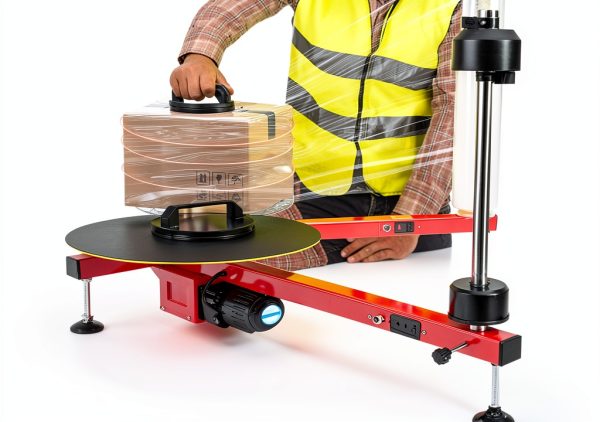 Electric Pallet Film Wrapping Machine FJYAWEN 27.5" Automatic Tension-0
