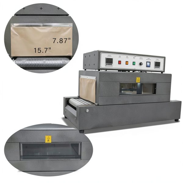 Heat Shrink Wrapping Machine TECHTONGDA 5500W with Mesh Conveyor 22LB-4